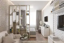 Дизайн разделения комнаты на две зоны гостиная
