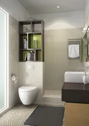 Interyerdə tualet fotoşəkili üçün banyoda arakəsmə