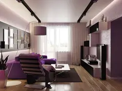 Living Room Gray Lilac Photo