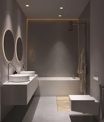 Minimalist small bath design