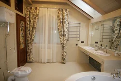 Bathroom Design With A Window In A Country House