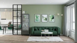 Living Room Design Green And Gray