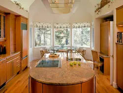 Bay window kitchen interior