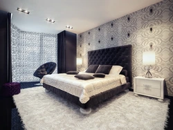 What wallpaper design is in fashion now photo for the bedroom