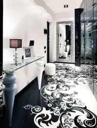 Design black and white hallway