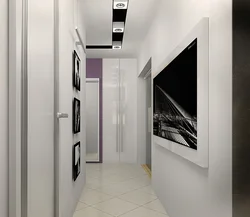 Hallway in black and white style photo