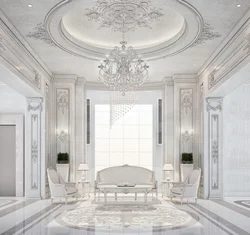 Дизайн потолка в гостиной фото классика