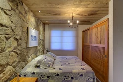 Bedroom interiors with stone photo