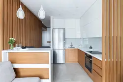 Slats in the kitchen interior