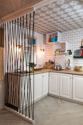 Slats in the kitchen interior