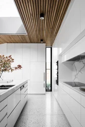 Slats in the kitchen interior