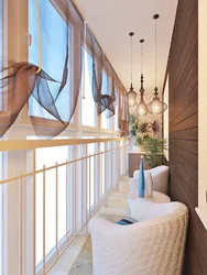 Loggia design with panoramic glazing 6 meters