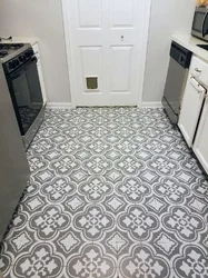 Linoleum drawings for the kitchen photo