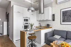 Modern kitchen photos in a one-room apartment