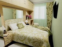 Bedroom design photo Khrushchev wardrobe
