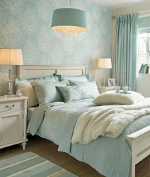 Bedroom Beige Blue Photo