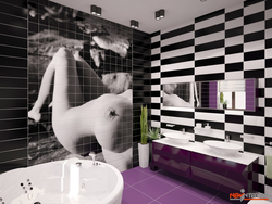 Bathroom design with a picture photo