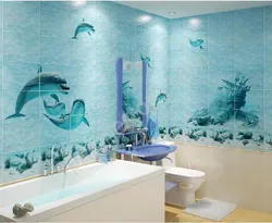 Дизайн ванной с рисунком фото