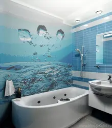 Дизайн ванной с рисунком фото
