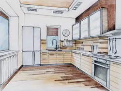 Drawing 5Th Grade Kitchen Interior