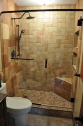 Shower room in apartment photo without tray