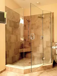 Shower room in apartment photo without tray