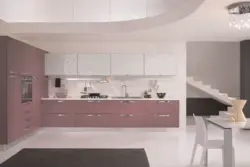 Серо розовая кухня фото