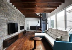 Laminate modern style in the living room photo