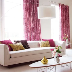 Living room interior light pink