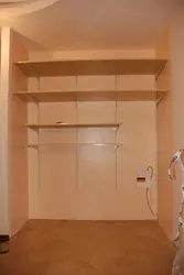 DIY dressing room made of plasterboard with photos