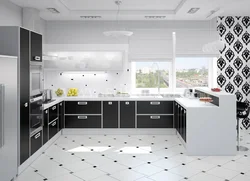 Black Tile Kitchen Photo