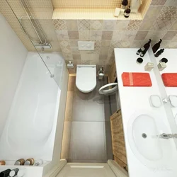 Дызайн ваннага пакоя 4кв сумешчаны з туалетам