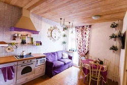 Kitchen dining room at the dacha photo