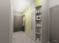 Design of a narrow hallway in an apartment in a panel house