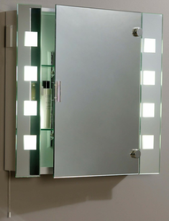 Bathroom cabinet with mirror with lighting photo