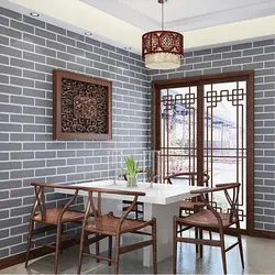 Kitchen wallpaper brick photo