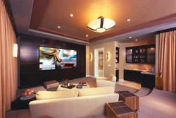 Дизайн квартиры с большим телевизором