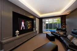 Apartment design with large TV