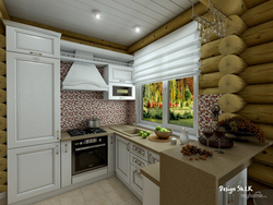 Design project of a kitchen in the country photo