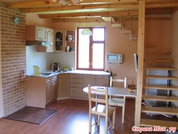 Design project of a kitchen in the country photo