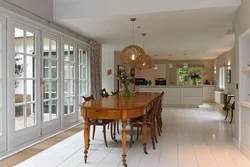 Kitchen interior with access to the terrace