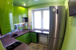Дизайн Кухни 6 М Фото Хрущевка С Холодильником