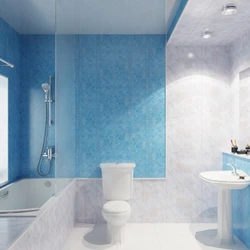 Bath interior with pvc panels