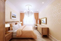 Bedroom design in peach tone
