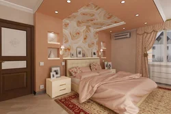 Bedroom Design In Peach Tone