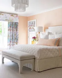 Bedroom design in peach tone