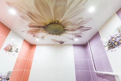 Suspended Ceiling Bathroom Photo With Flowers