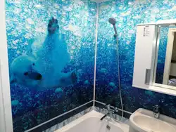 3D plastic panels for the bathroom photo