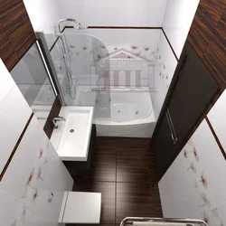 Toilet and bath in one room design