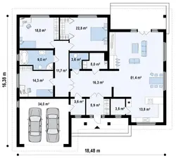 3-Bedroom One-Story House With Garage Photo